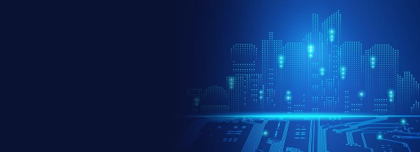 Digital city composed of bits and data streams